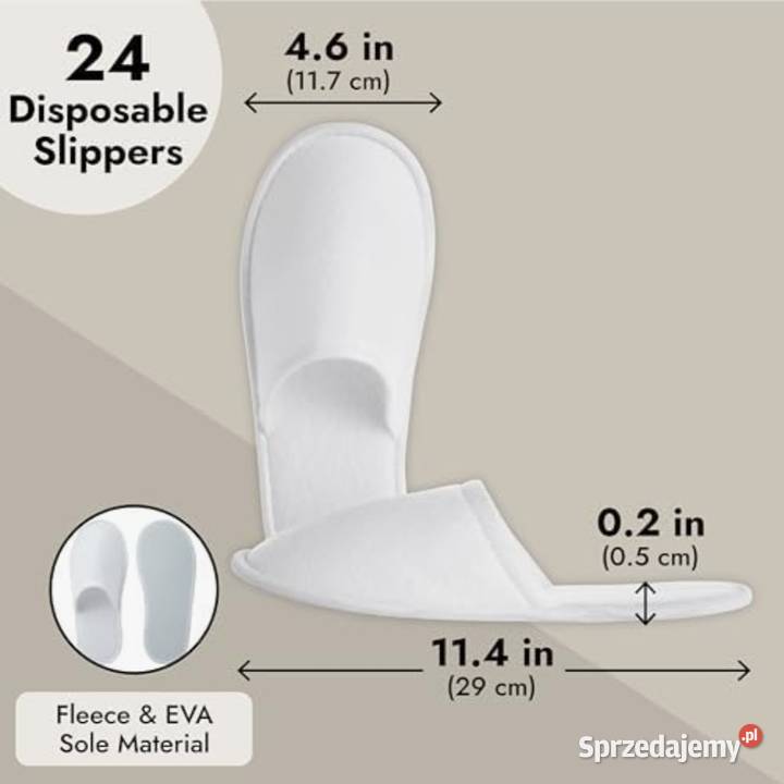 Juvale Jednorazowe kapcie zestaw 24 pary Warszawa sprzedam