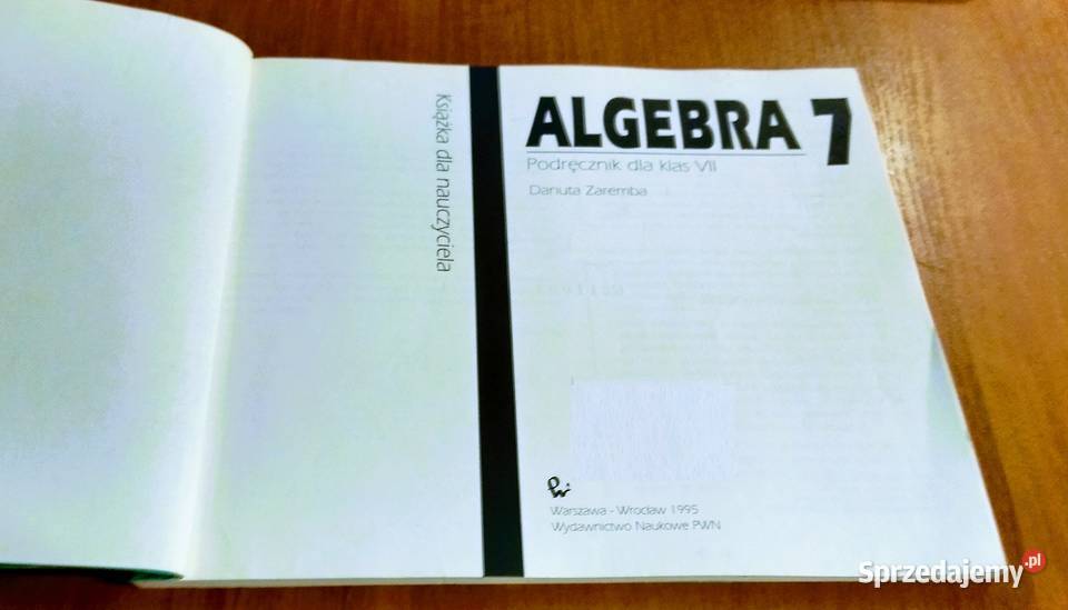 Algebra 7 podręcznik klas 7 książka nauczyciela matematyka Gdańsk sprzedam