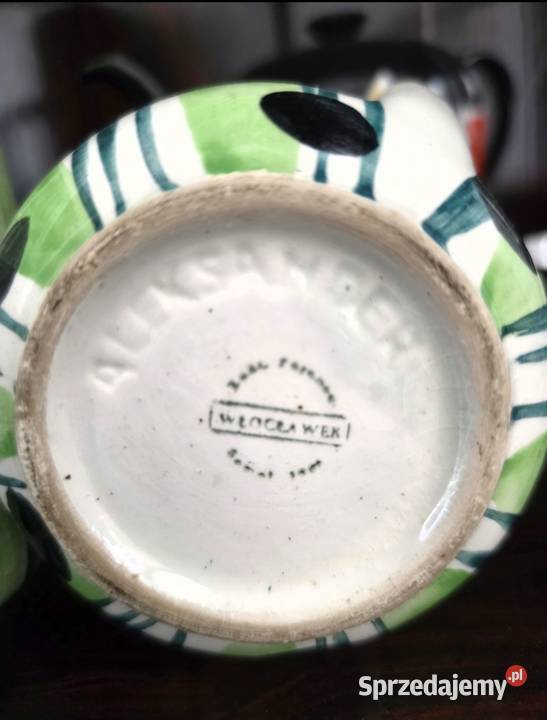 Dzbanek i mlecznik Włocławek PRL Porcelana i szkło