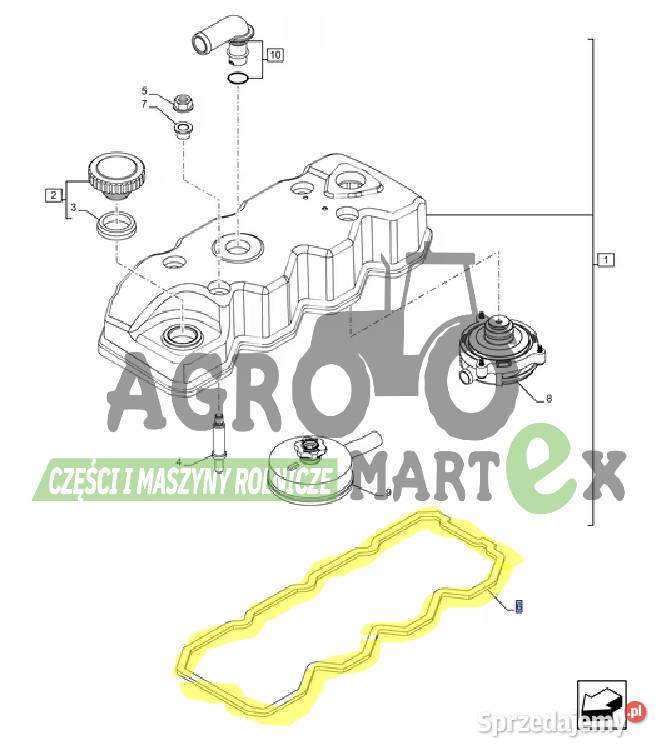 504070037 4899228 USZCZELKA POKRYWY ZAWORÓW CNH Wichrów