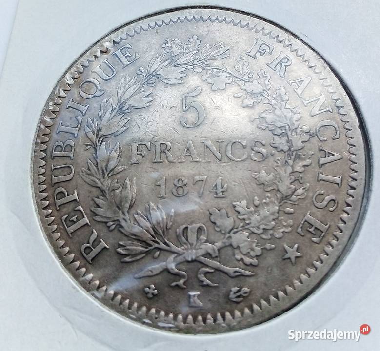FRANCJA5 FRANKÓW1874 rKSREBROHERKULES Legionowo sprzedam