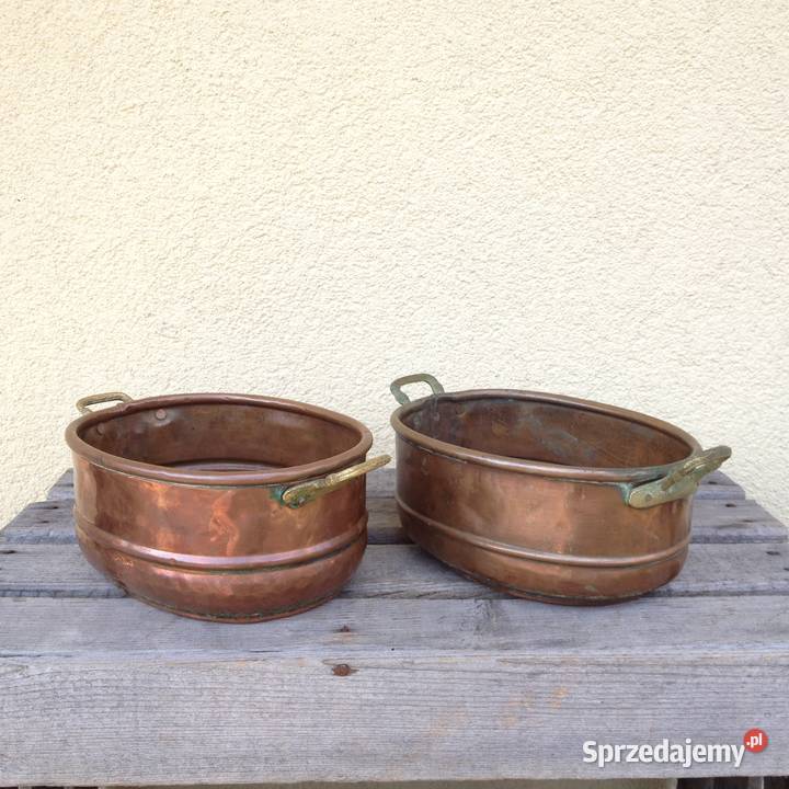 Miedziana doniczka donica osłonka na kwiaty Warszawa