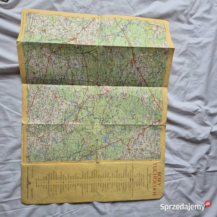 Bory Tucholskie dokładna mapa PRL małopolskie