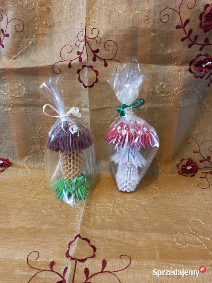Muchomor grzyb origami rękodzieło jesienna Rękodzieło Puławy