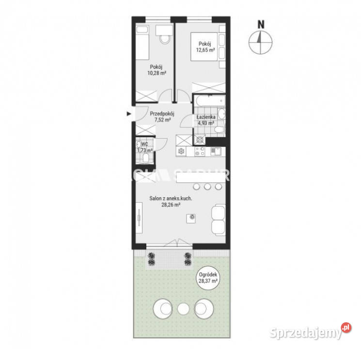 Mieszkanie 6557m 3 pok Kraków Tadeusza Śliwiaka