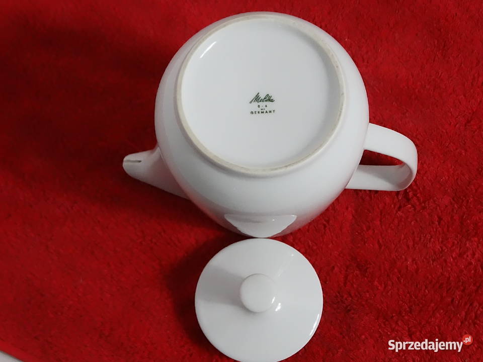 Kultowy Dzbanek Melitta Biała Porcelana Vintage Biłgoraj