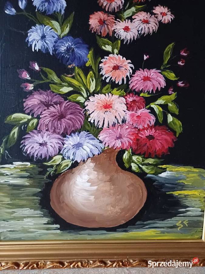 vintage obraz malowany Malarstwo Nowy Targ sprzedam