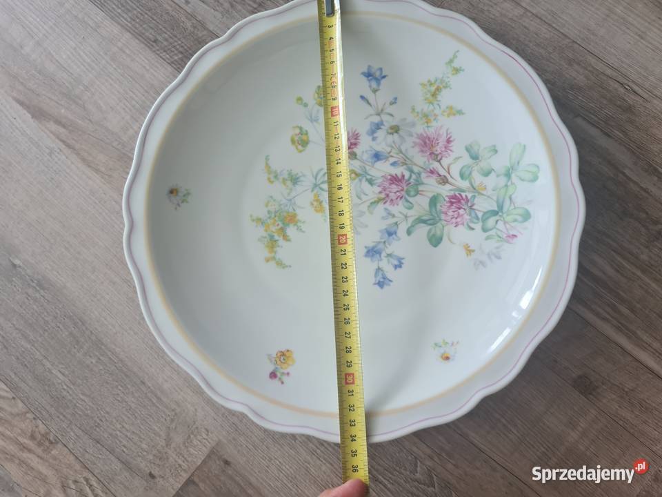 Weimar duża porcelanowa Patera w kwiaty