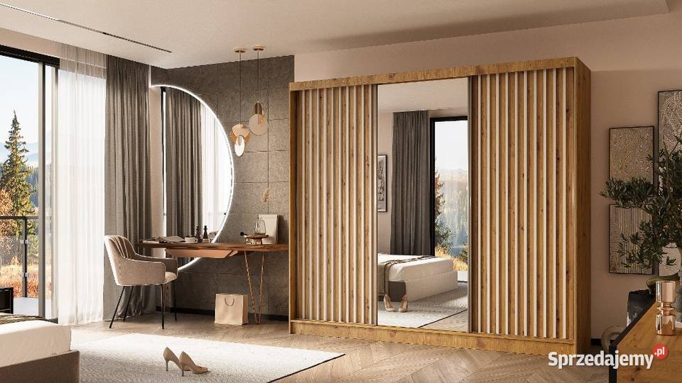 SZAFA SYPIALNIANA lamele lustro 240 wysyłka Toruń