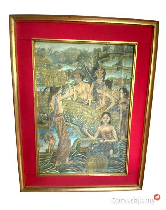 Obraz na tkaninie scena rodzajowa sztukowa Warszawa