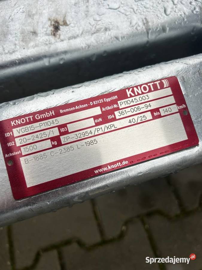 Oś przyczepy lawety Podlodziowa sprzedam