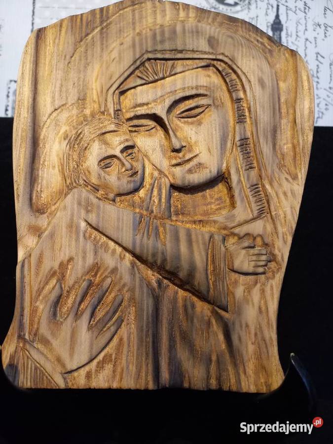 Płaskorzeźba Matki Boskiej z dzieciątkiem Lipno