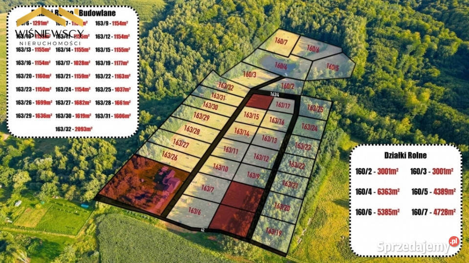 Kompleks 30 działek projekt inwestycyjny Rogowo sprzedam