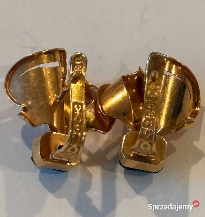 Portugalia Wyjątkowe stare kolczyki ze złota Warszawa