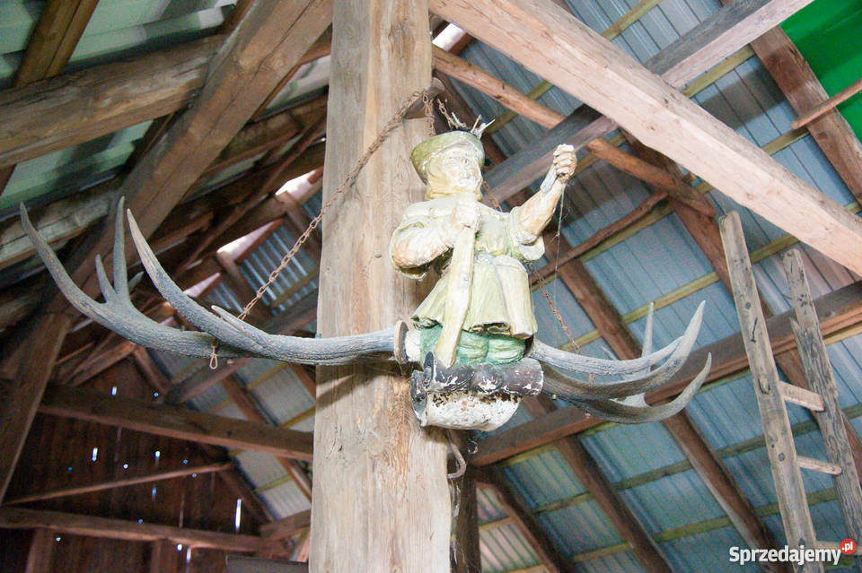 Poroże z rzeźbą kusznika Szczecin