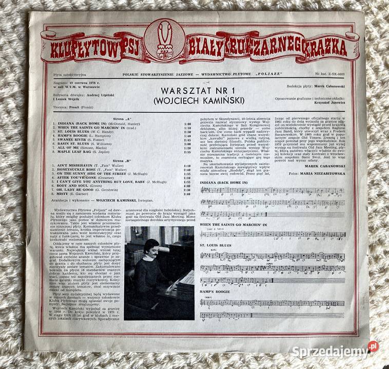 Wojciech Kamiński Warsztat 1 Klub Płytowy PSJ Szczecin sprzedam