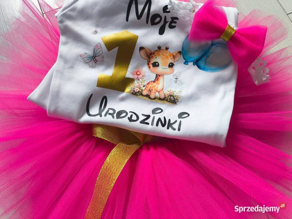 Komplet tutu na pierwsze urodziny roczek Komplety i zestawy Waćmierz