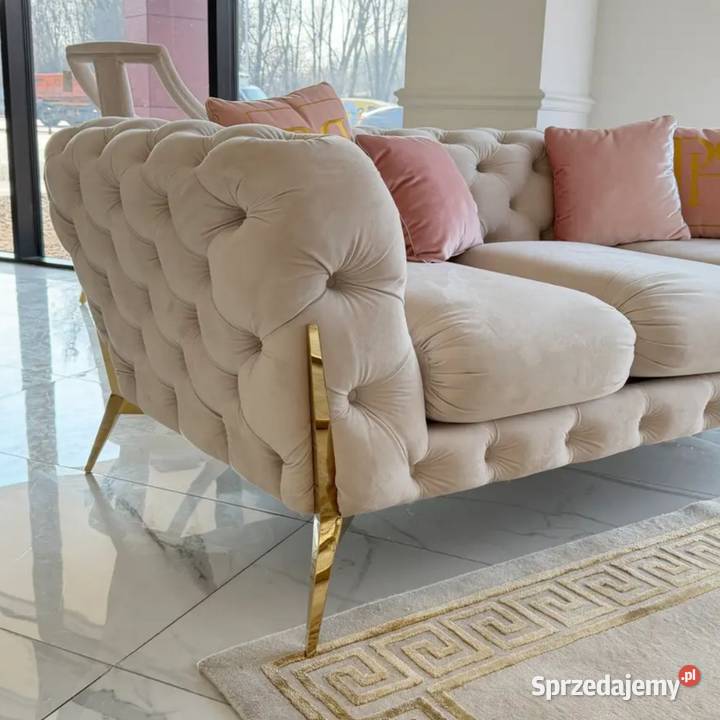 Luksusowa Luksusowa Sofa Glamour DIVA GOLD 235 Sofy i kanapy Warszawa