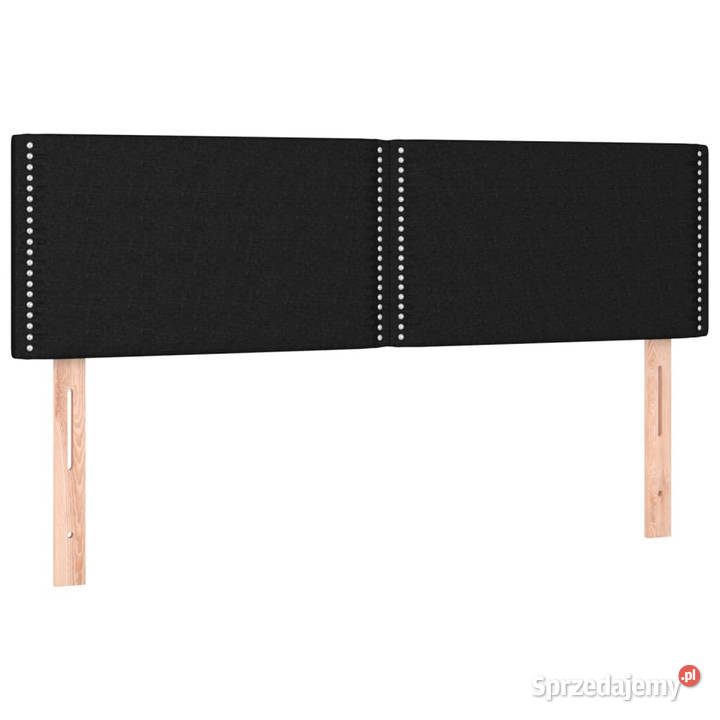 Zagłówek do łóżka z LED czarny 144x5x7888