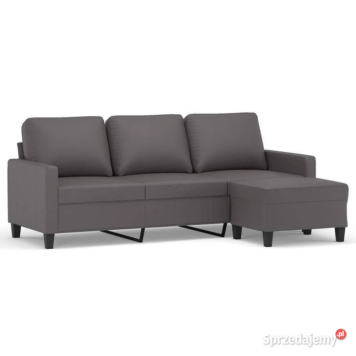 3osobowa sofa z podnóżkiem szary 180 sztuczna mazowieckie Warszawa