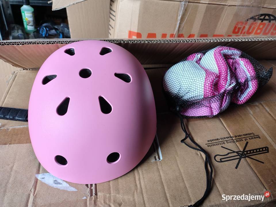 Różowy M5558 Kask Nils Extreme ochraniacze śląskie Zawiercie