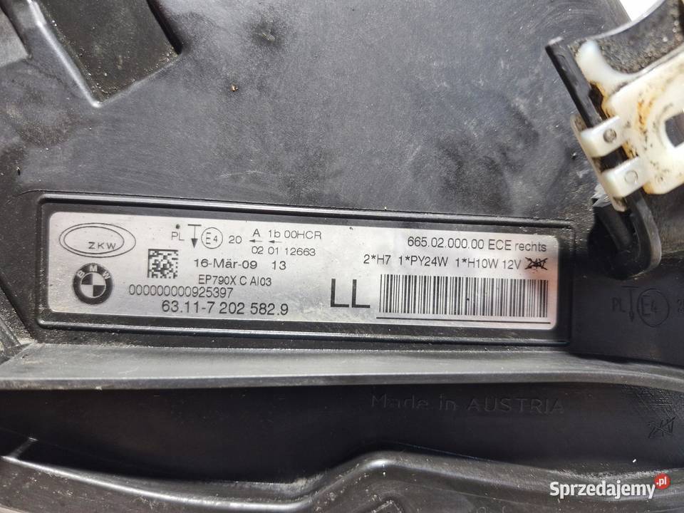 BMW E90 E91 LAMPA PRAWY PRZÓD ORYGINAŁ EUROPA dolnośląskie sprzedam
