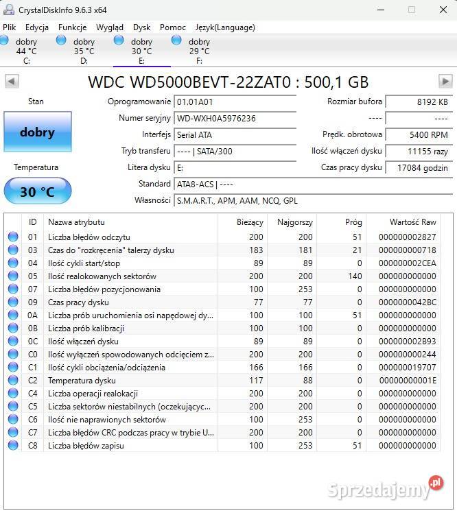 Dysk Western Digital 500 g 25 Legionowo