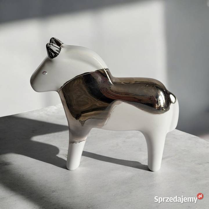 Koń Figurka Konik ceramiczny ręcznie malowany Rękodzieło pomorskie Sierakowice sprzedam