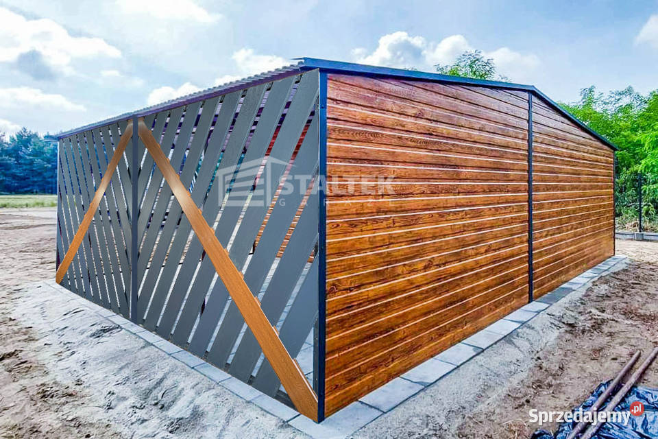 ST138Garaż Blaszany 4x6m Wiata 4x6m Panele blacha