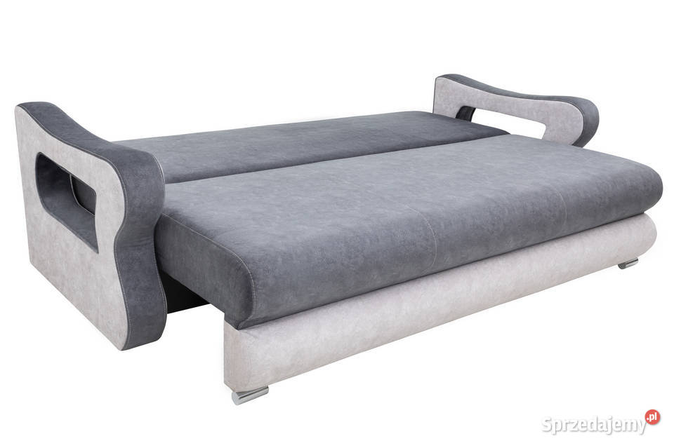 Kanapa Tapicerowana Szara z Poduszkami ANDŻELIKA Dynów