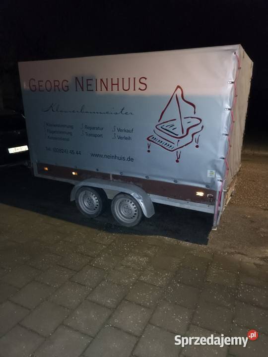 Przyczepa samochodowa dwuosiowa z plandeką duża sprzedam