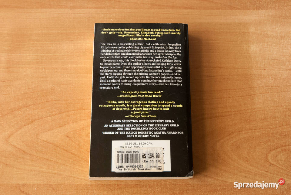 Elizabeth Peters NAKED ONCE MORE Mystery Warner Stara Wieś