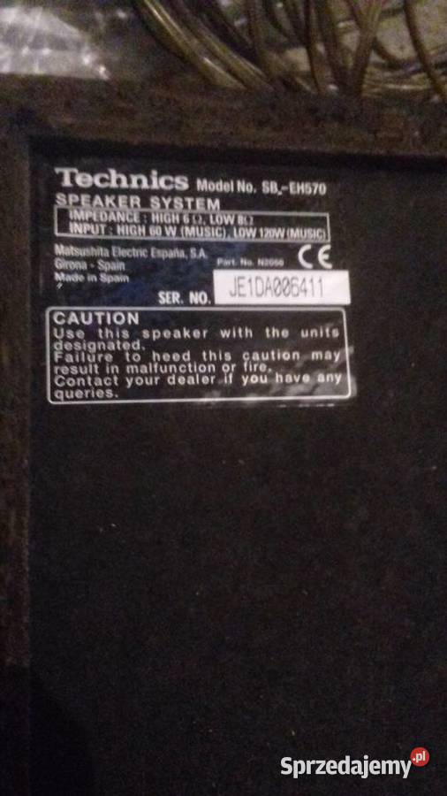 na sprzedaż wieża Technics model SB EH570 Kolum małopolskie