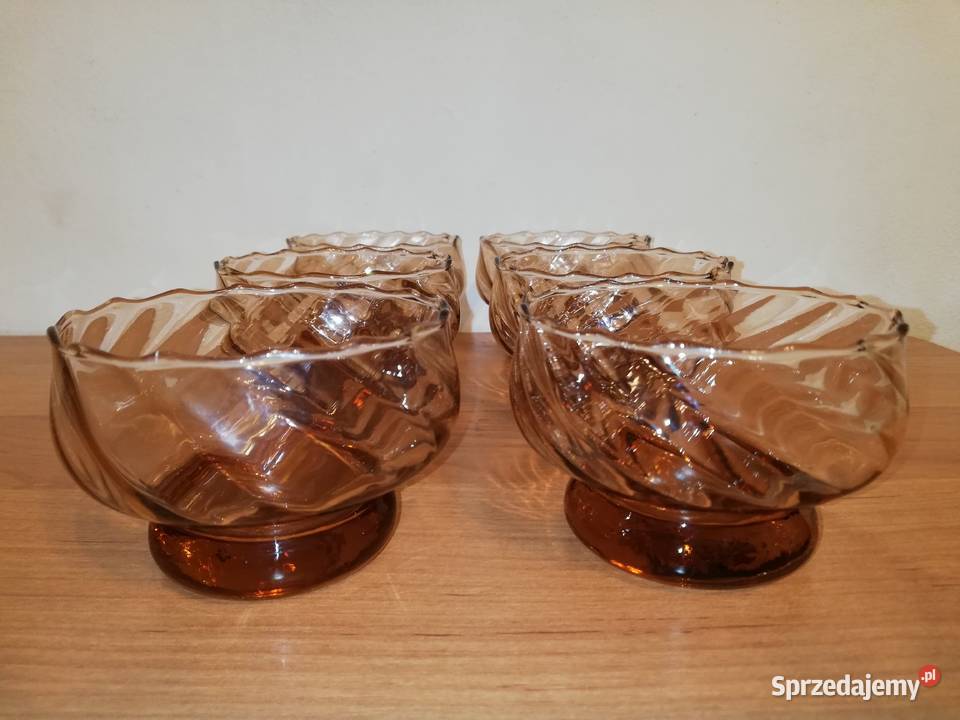 Szkło PRL komplet 6 pucharków