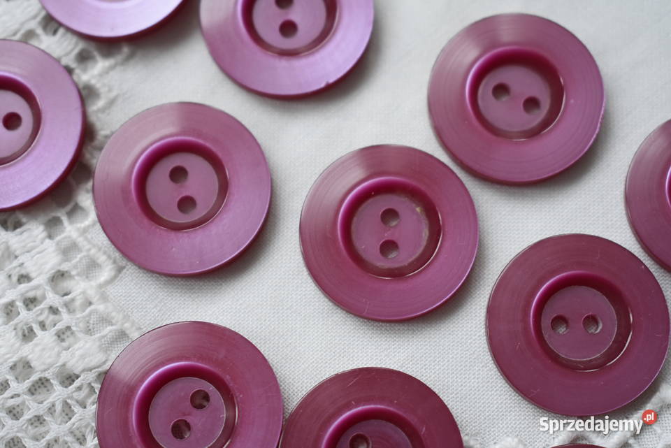 Guziki ubraniowe fioletowy mazowieckie Warszawa