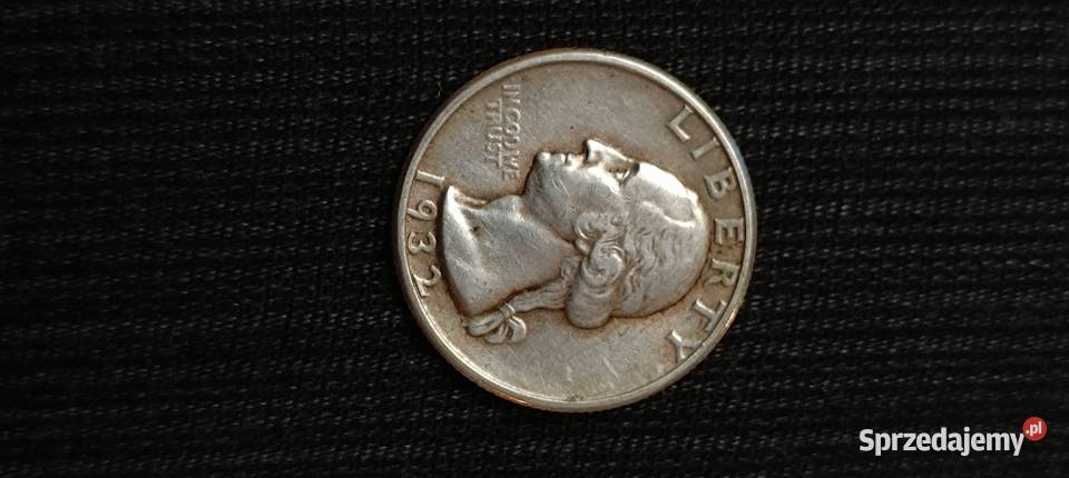 Rzadka kolekcjonerska srebrnaAg900 ćwierć Kolekcje Ząbki