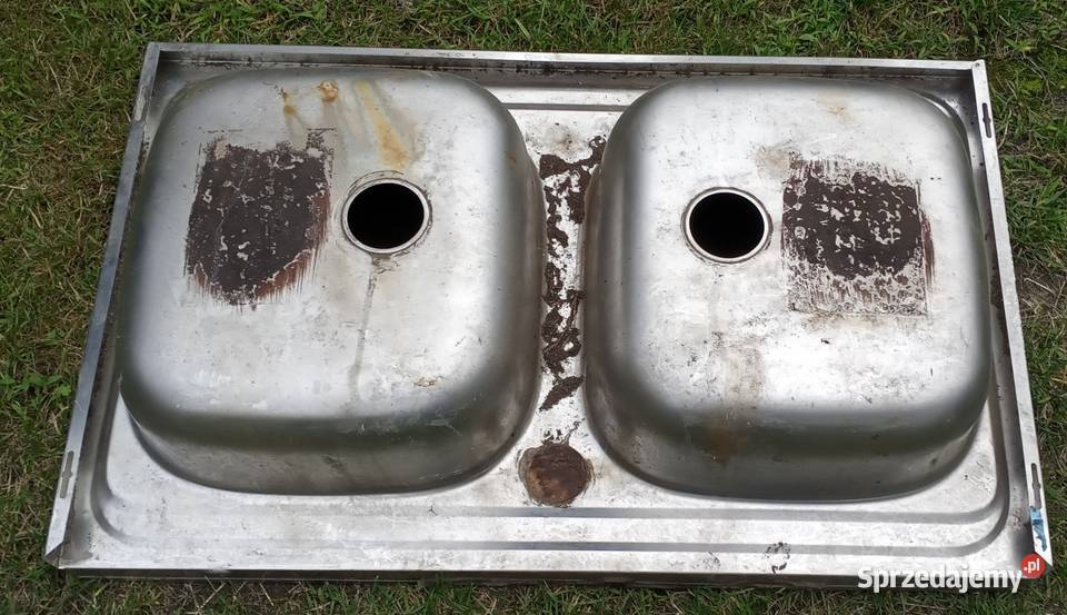 Zlewozmywak dwukomorowy metalowy śląskie Zabrze