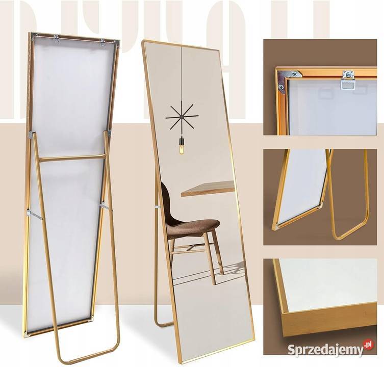 Lustro AUFHELLEN stojące prostokąt rama metal 50 Myszyniec