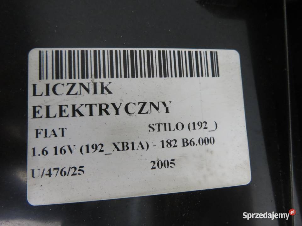 LICZNIK FIAT STILO 192 16 16V 103 182 B6000 osobowe Liczniki i zegary