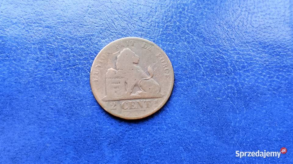 Stare monety 2 cent 1865 Belgia podkarpackie Lesko