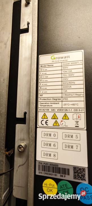 Falownik Growatt 1fazowy 3000MTLS Walerianowo