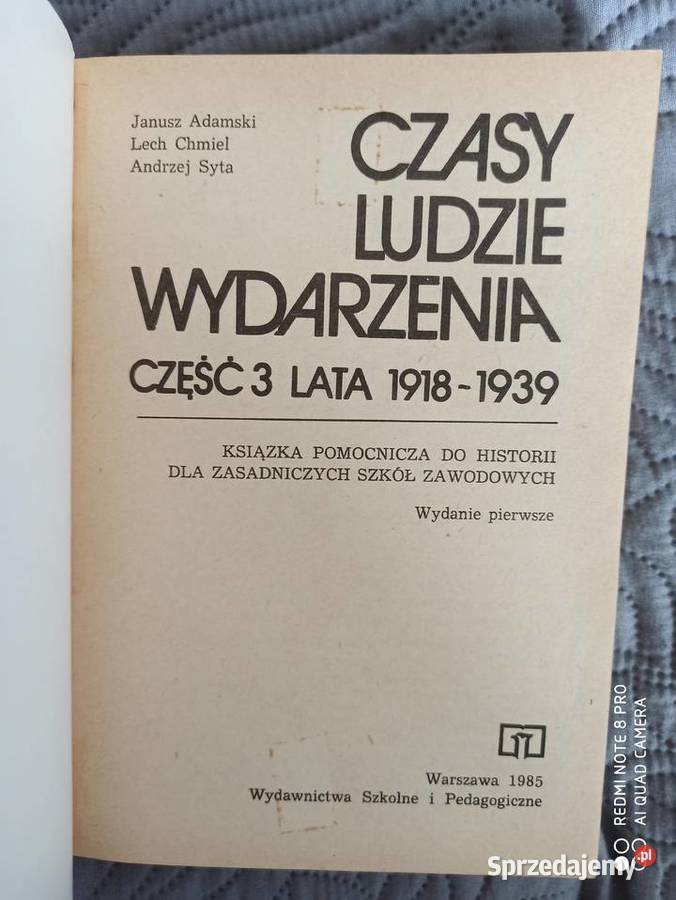 CZASY LUDZIE WYDARZENIA CZ3 JAdamski LChmiel Warszawa