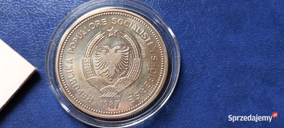 Stare monety 5 leków 1987 Albania Lesko