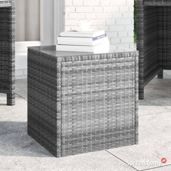 Stolik boczny szary 40x37x405 rattan PEhartowane Warszawa