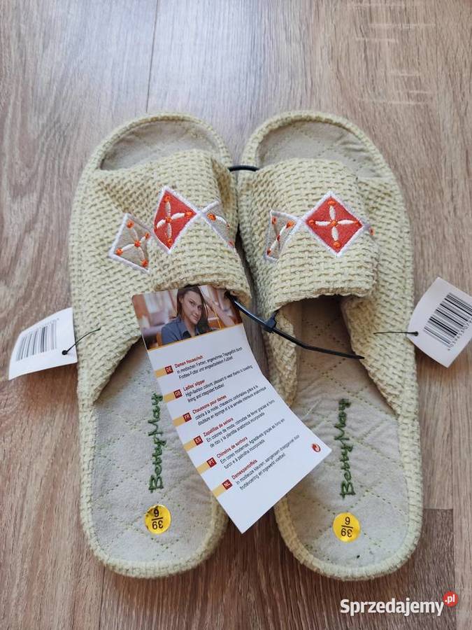 Obuwie domowe damskie papcie klapki nowe Głuchołazy