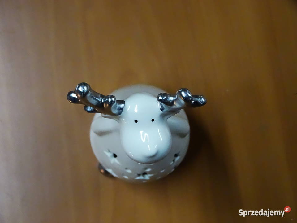 Ceramiczna figurka renifera z podświetlanymi lubelskie
