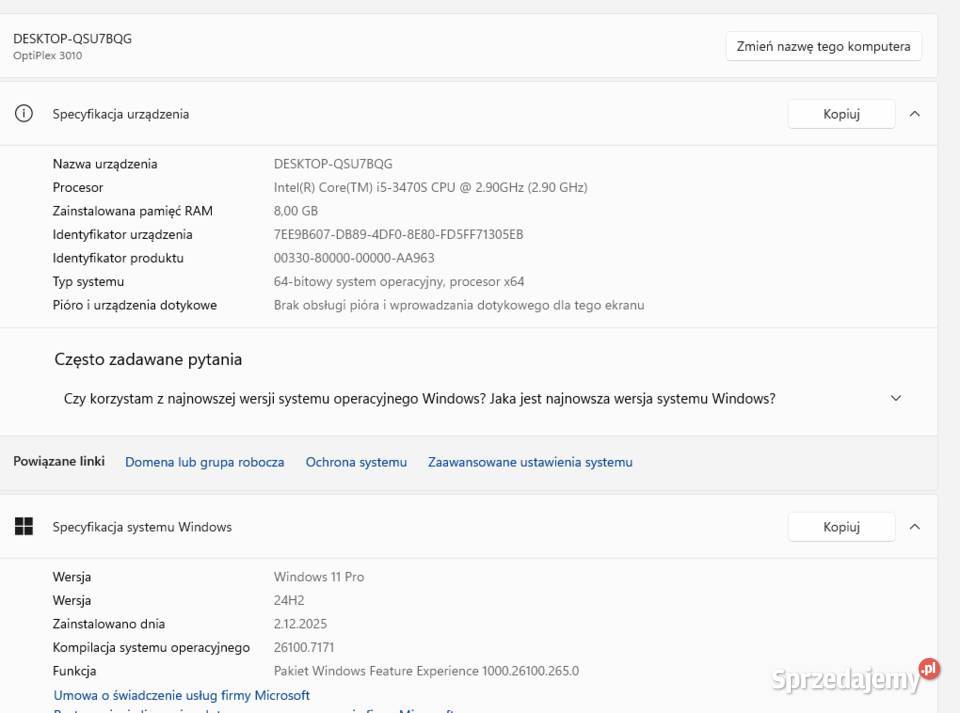 Komputer Dell Optiplex 3010 świętokrzyskie Kielce