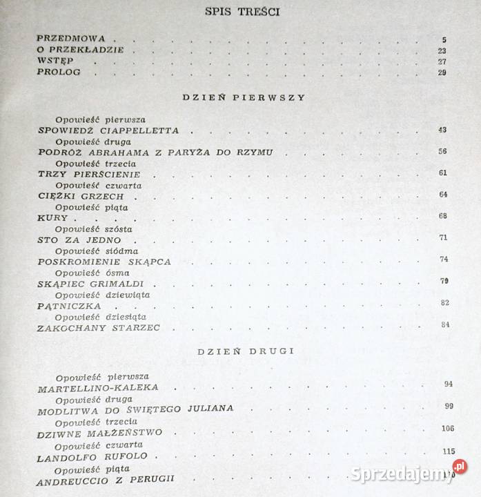 Dekameron Giovanni Boccaccio Chełm sprzedam