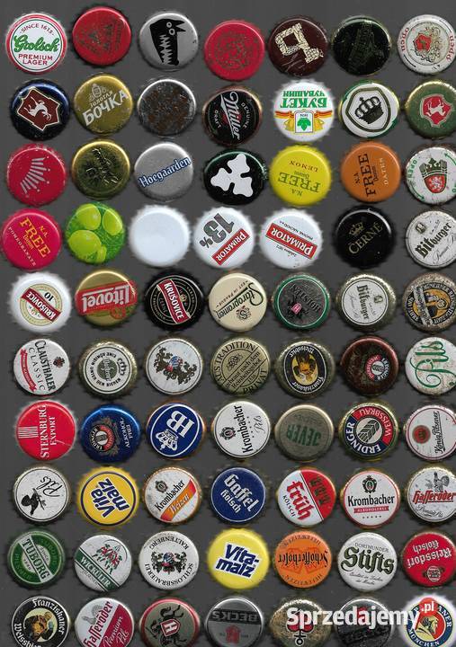 Kapsle zagraniczne z piwa 19 Puławy sprzedam