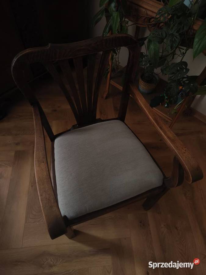 Stare krzesło fotel z podłokietnikami antyk Bytom